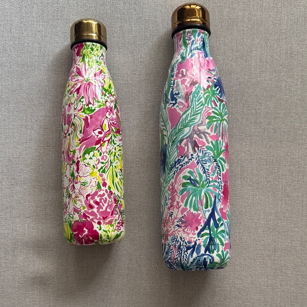 Lilly Pulitzer X swell Insulated Water Bottles with Gold Caps